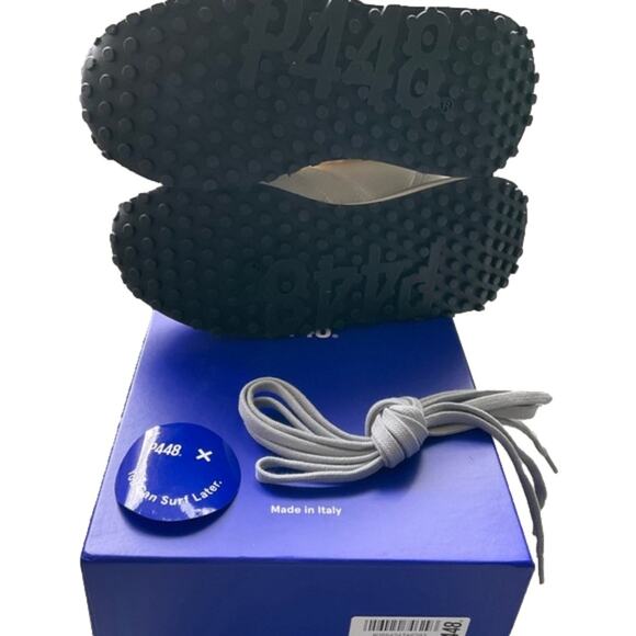 P448 Women's Cancun Sneakers Ribbon Tie and Regular shoelaces Size 7 Euro 37 NIB - Picture 3 of 13